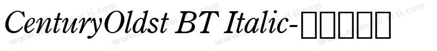 CenturyOldst BT Italic字体转换